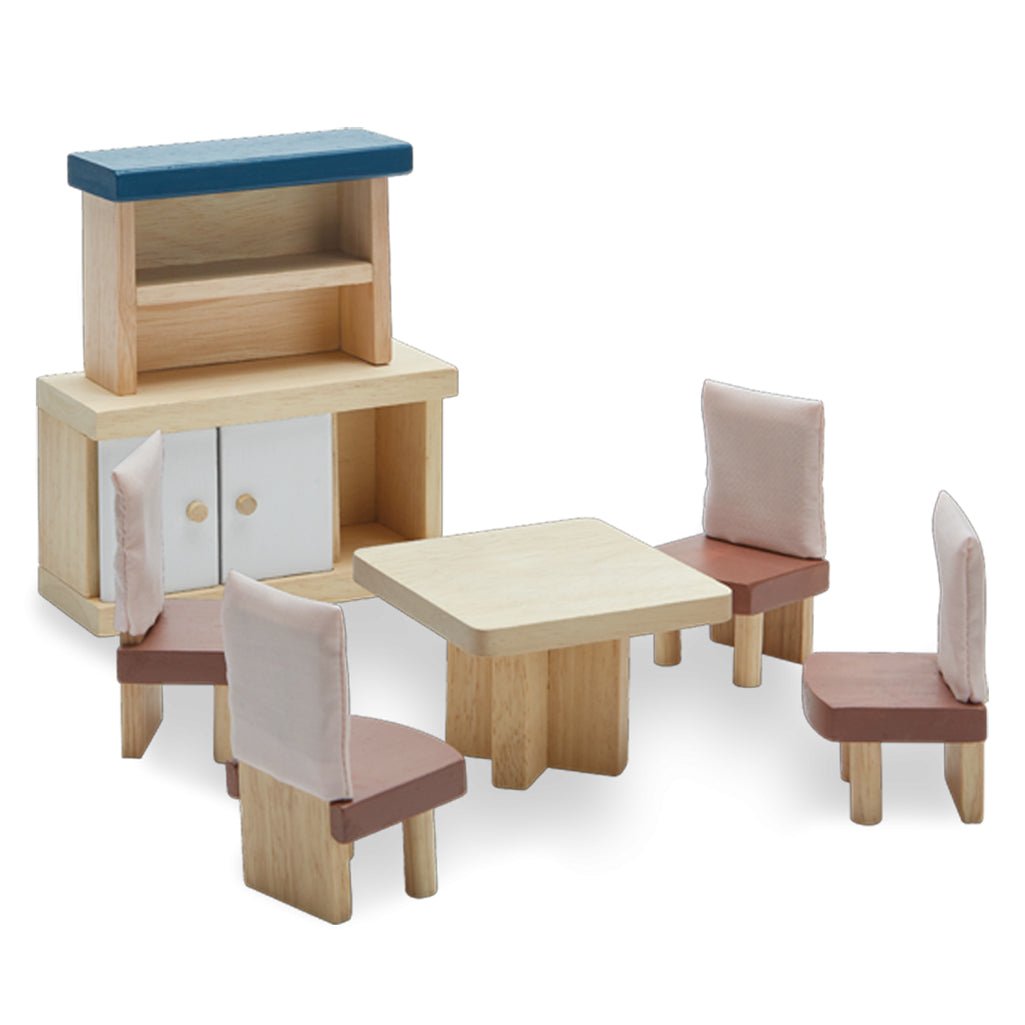 7354_PlanToys_DiningRoom_-_Orchard.jpg Toy Castle - Orchard Dining Room Set - Dollhouse Accessory - Image 1