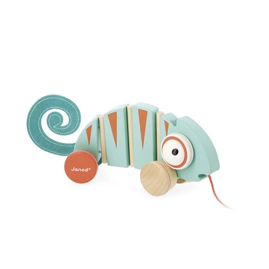 Janod-Tropik-Pull-along-chameleon-wooden-toys.jpg Toy Castle - Tropik Pull Along Chameleon - Image 1
